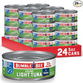Bumble Bee Chunk Light Tuna In Water, 5 oz Cans (Pack of 24) - Wild Caught Skipjack Tuna - 23g Protein Per Serving - MSC Certified Sustainable