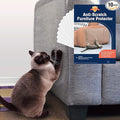 10 Pack XL Anti Cat Scratch Furniture Protector - Couch Protector from Cat Claws w/Twist Pins - Heavy Duty, Strong, Clear, Easy-to-Apply Scratching