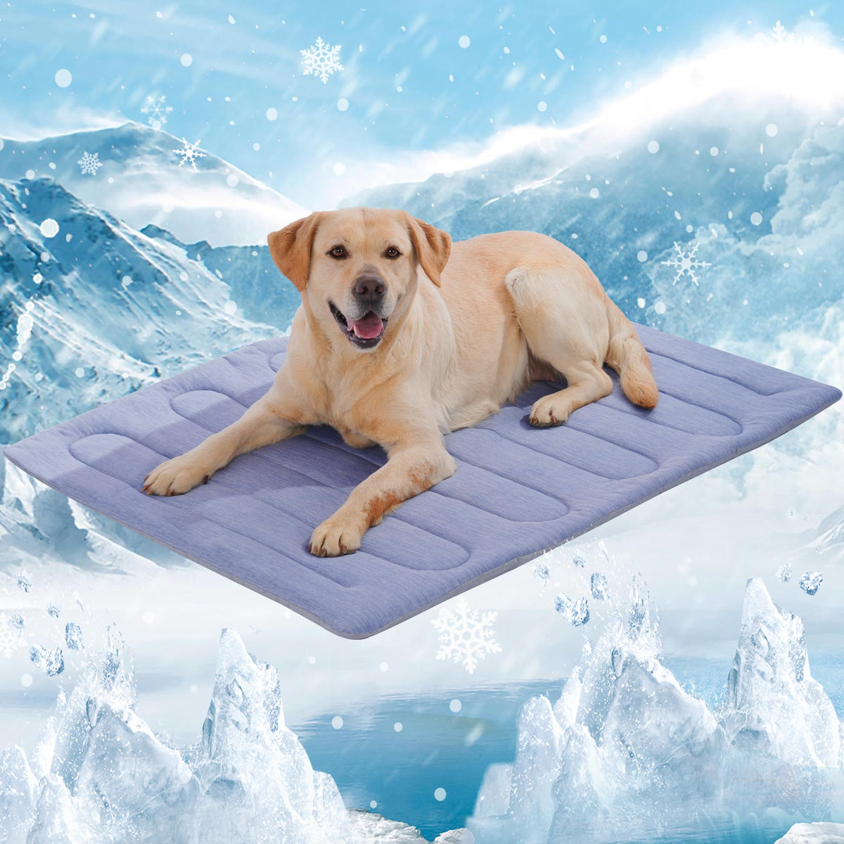Cooling Mat for Large Dogs, Q-Max>0.46 - Self-Cooling Dog Bed with Arc-Chill Technology,Washable Dog Cooling Mat for Small & Medium Dogs, Indoor