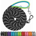 NTR 30 FT Dog Leash, Obedience Recall Training Agility Lead, with 2 Swivel Hooks, Reflective Threads and Soft Handle, Puppy Leash for Walking