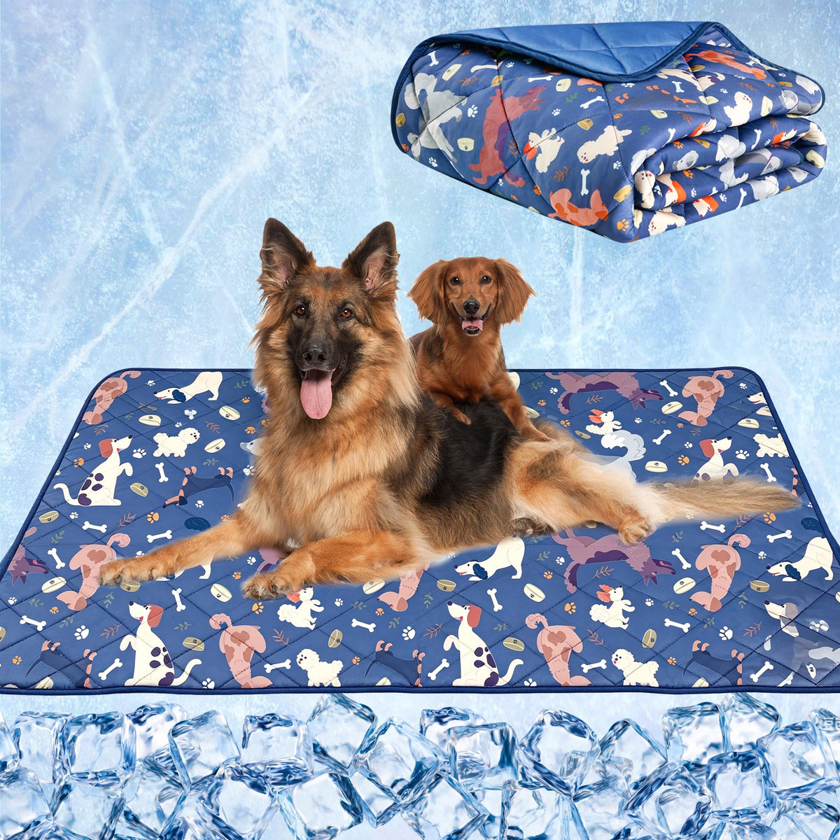 wegreeco Pet Dog Cooling Mat, Outdoor Dog Cooling Pad, Lightweight Bed Cooling Blanket for Dogs and Cats,Small Medium Large Puppy Cool Pad for