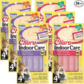 INABA Churu for Cats, Functional, Creamy Lickable Purée Cat Treat for Indoor Care and Hairball Control, 0.5 Ounces Each, 24 Tubes (4 per Pack), 2