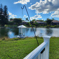 Hold It Mate Long Hook Kits Ideal for Bird Feeders, Lighter Flower Baskets, Chimes, etc. for Vertical Spindled Deck Railings Only (34" Upright) Heavy