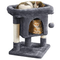 Yaheetech 23.5in Cat Tree – Sturdy & Stable, Space-Saving 3-Level Cat Tower with Plush Perch, Condo, Sisal Scratching Posts & Dangling Ball, Perfect