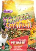 F.M. Brown's Tropical Carnival, Gourmet Pet Rabbit Food with High-Fiber Timothy and Alfalfa Hay Pellets, Probiotics for Digestive Health