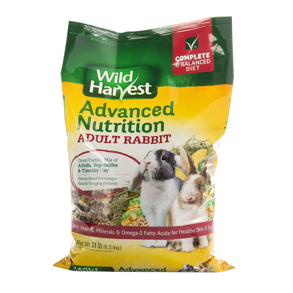 Wild Harvest Advanced Nutrition Diet Adult Rabbit 14 Pounds, Resealable Bag